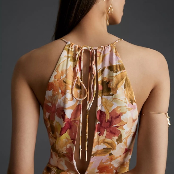 NWT Significant Other Chiara Floral Print Tie Back Mini dress - Picture 7 of 13